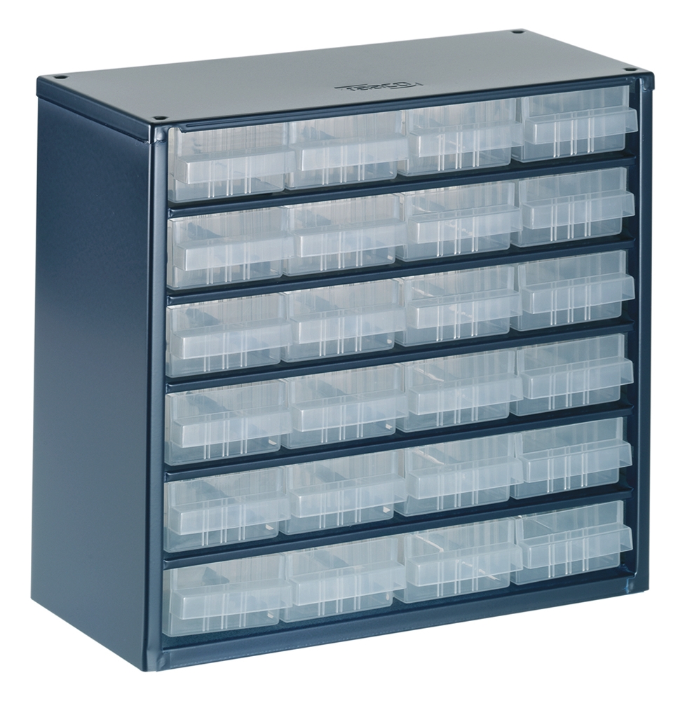 Raaco Drawer Storage Unit 24, Steel, 283 mm x 306mm x 150 mm, Blue