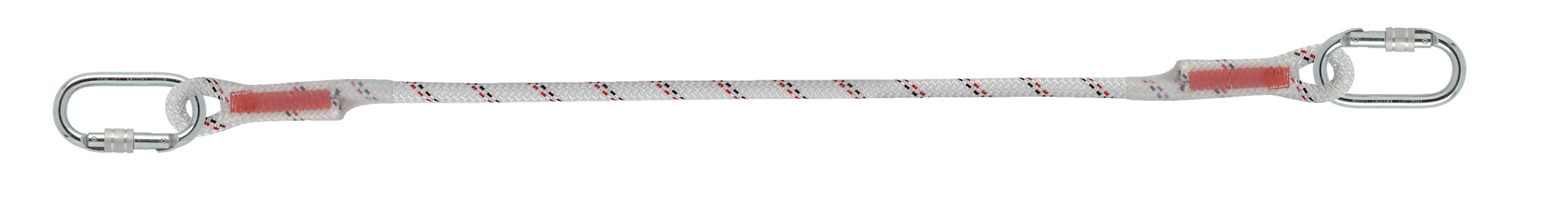 Tractel 2m Safety Rope Lanyard Screw Karabiner Single