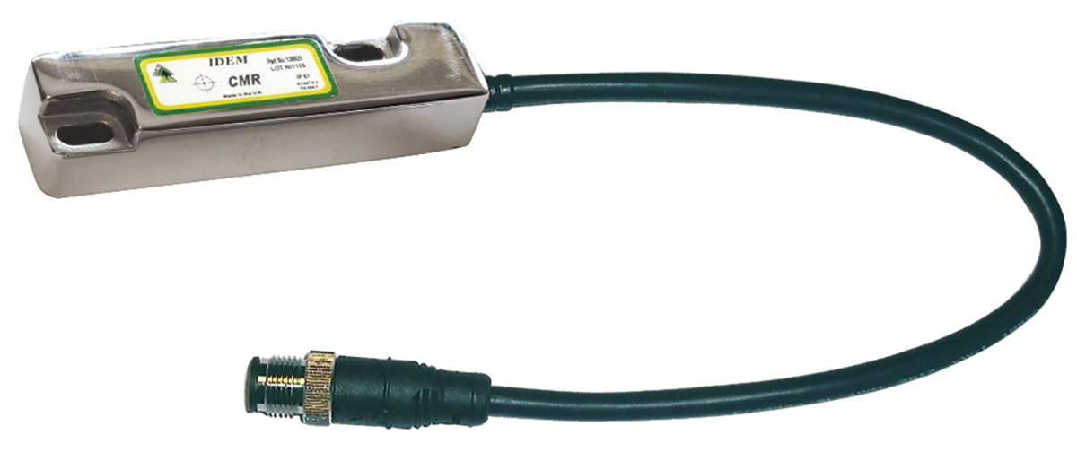 IDEM CMR Series Magnetic Non-Contact Safety Switch, 316 Stainless Steel Housing, 24V dc, 2 NC, M12
