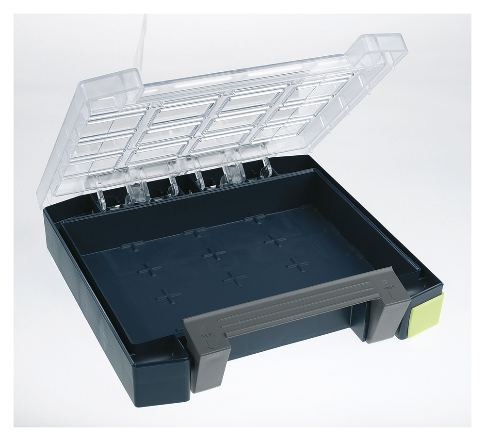 Raaco 10 Cell Grey Polypropylene, Polycarbonate Adjustable Compartments Compartment Box, 55 mm x 241mm x 225 mm