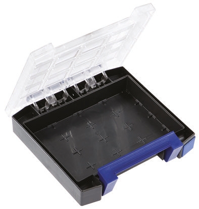 138260 Raaco 10 Cell Grey Polypropylene, Polycarbonate Adjustable Compartments Compartment Box, 55 mm x 241mm x 225 mm