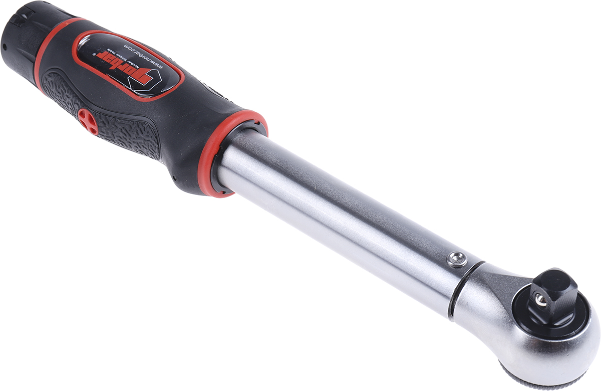 13831 Norbar Torque Tools Click Torque Wrench, 4 to 20 nm, 3/8 in Drive, Square Drive, 230mm Overall, RSCAL