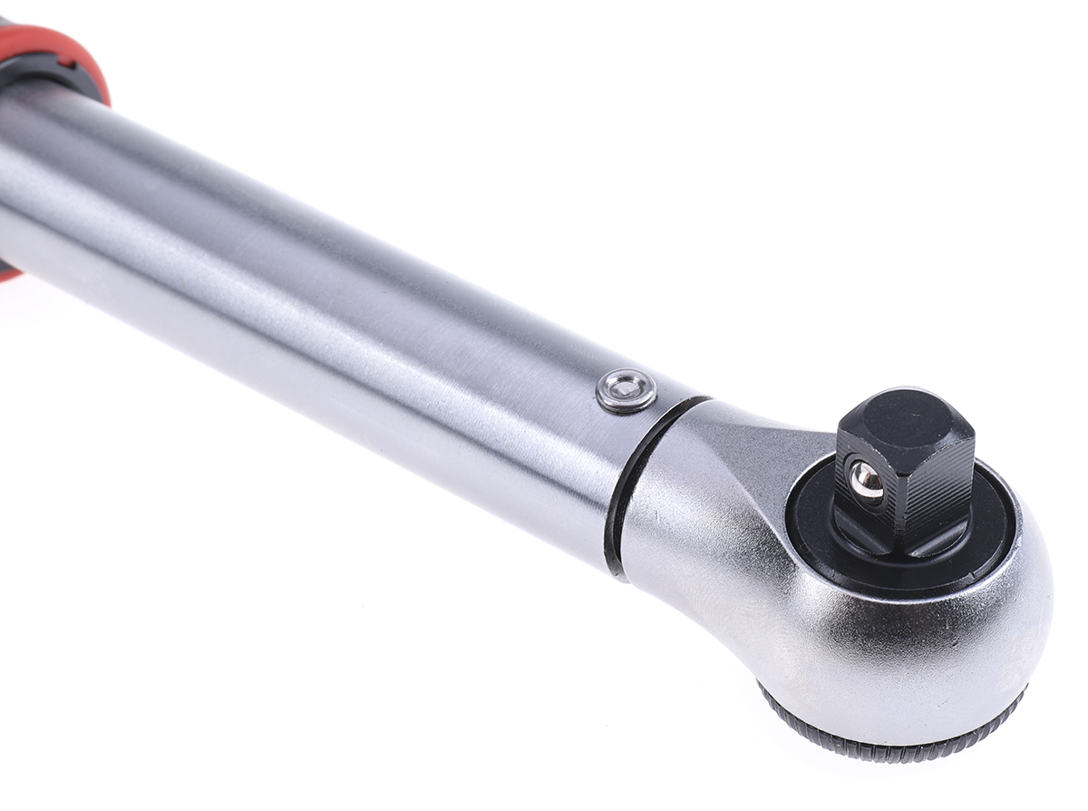 13831 Norbar Torque Tools Click Torque Wrench, 4 to 20 nm, 3/8 in Drive, Square Drive, 230mm Overall, RSCAL