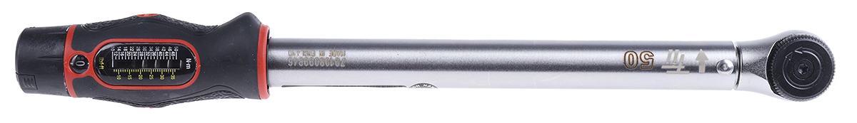 Norbar Torque Tools Click Torque Wrench, 10 to 50 Nm, 3/8 in Drive, Square Drive, 329mm Overall