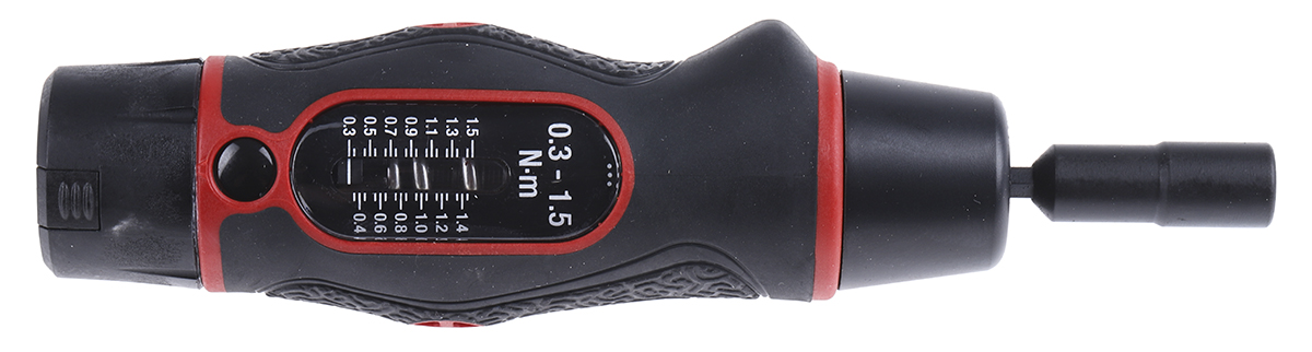 Norbar Torque Tools Adjustable Torque Screwdriver, 0.6 to 3 Nm, 1/4 in Drive, RSCAL