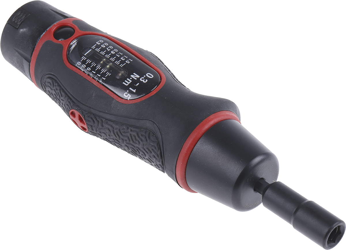 13851 Norbar Torque Tools Adjustable Torque Screwdriver, 0.6 to 3 Nm, 1/4 in Drive, RSCAL