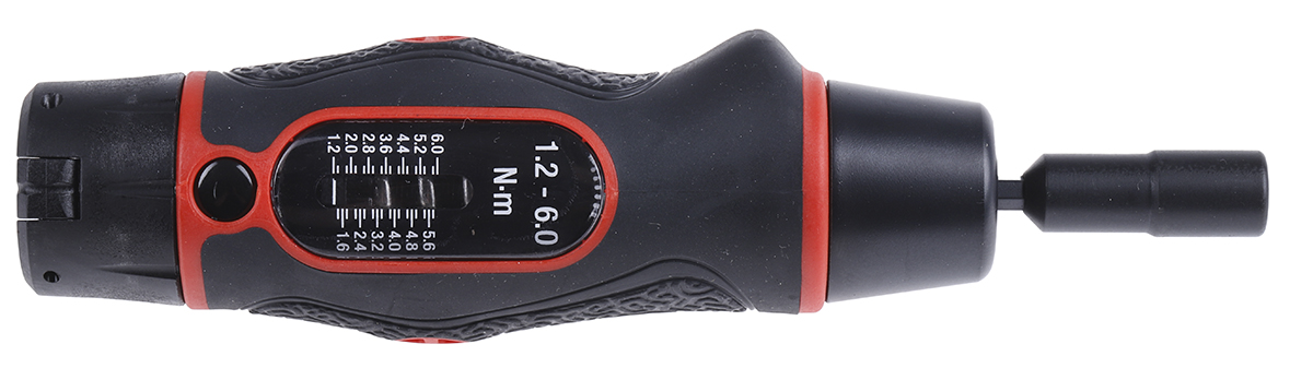 Norbar Torque Tools Adjustable Torque Screwdriver, 1.2 to 6 Nm, 1/4 in Drive, RSCAL