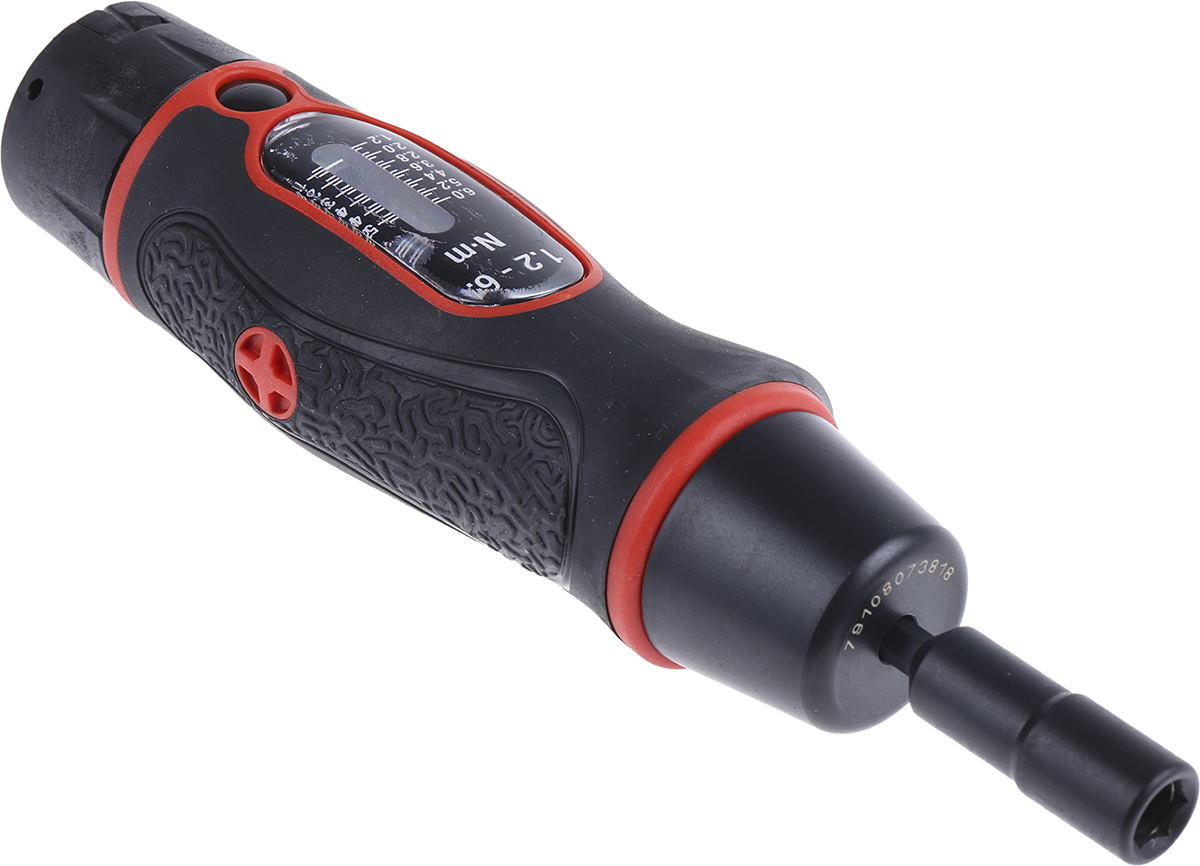 13852 Norbar Torque Tools Adjustable Torque Screwdriver, 1.2 to 6 Nm, 1/4 in Drive, RSCAL