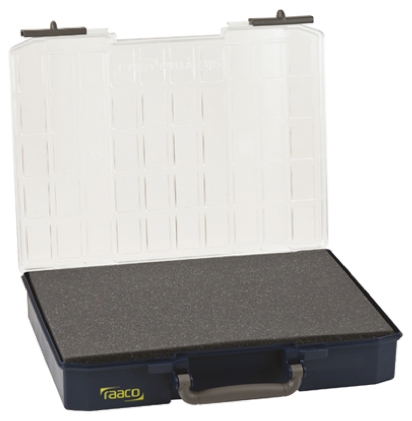 138581 Raaco Blue Polycarbonate, Polypropylene Compartment Box, 80 mm x 415mm x 330 mm