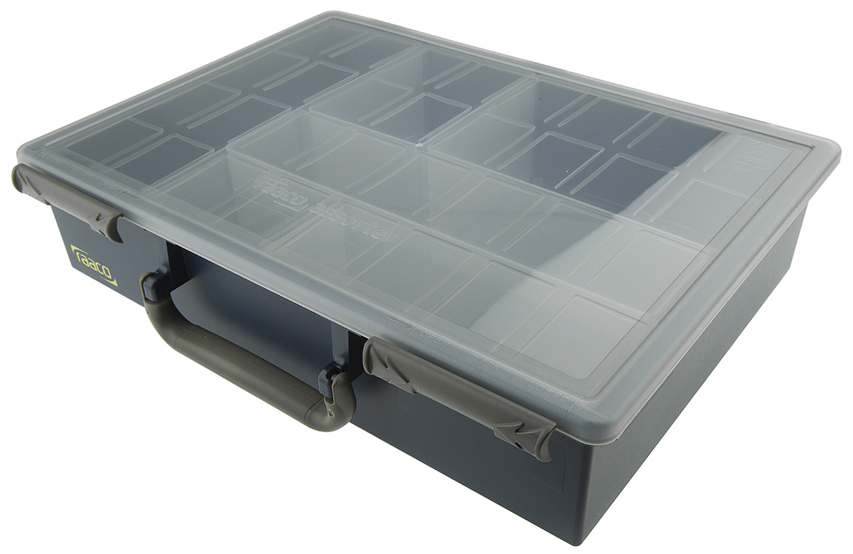 Raaco 6 Cell Polypropylene Compartment Box, 78 mm x 338mm x 261 mm