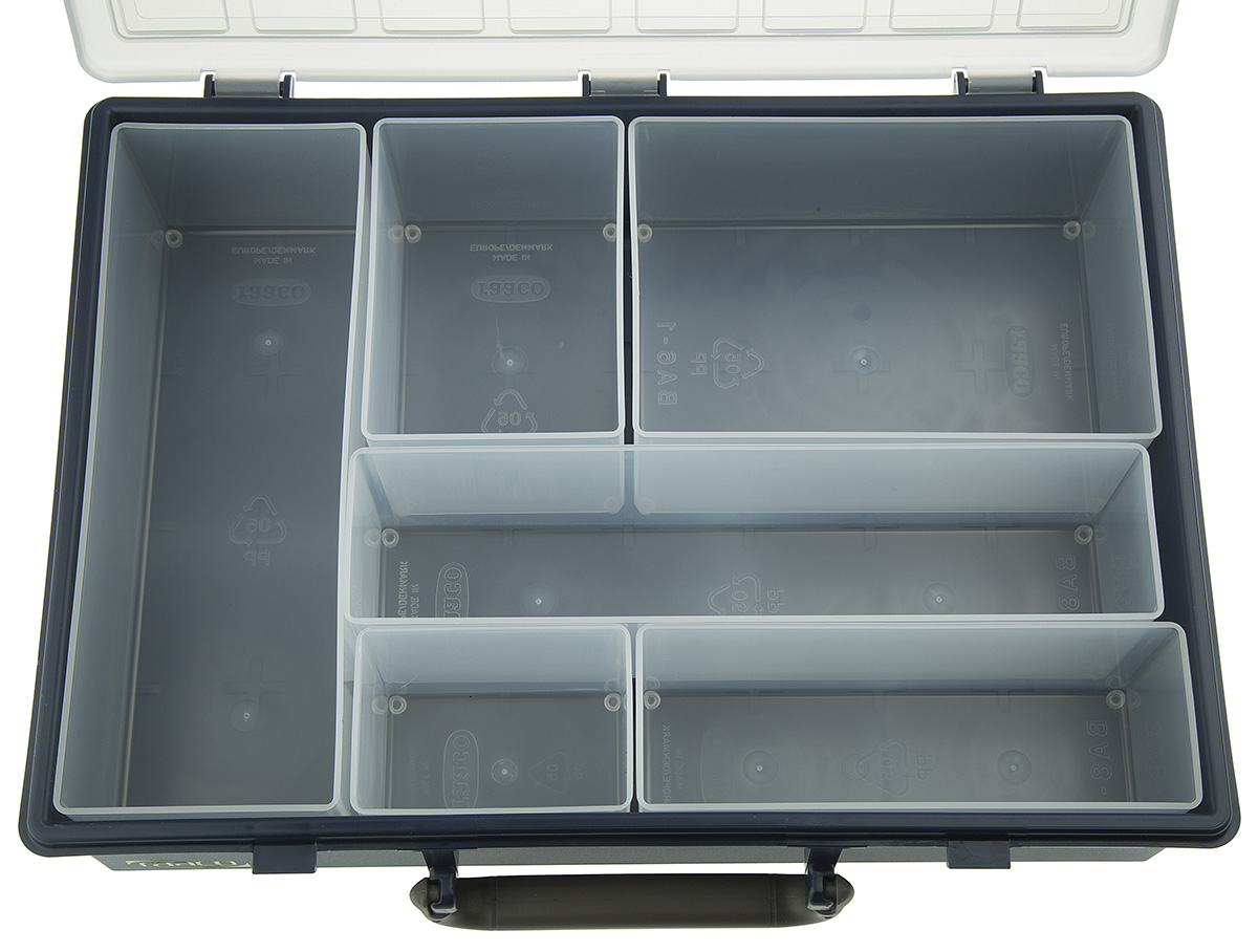 138611 Raaco 6 Cell Polypropylene Compartment Box, 78 mm x 338mm x 261 mm