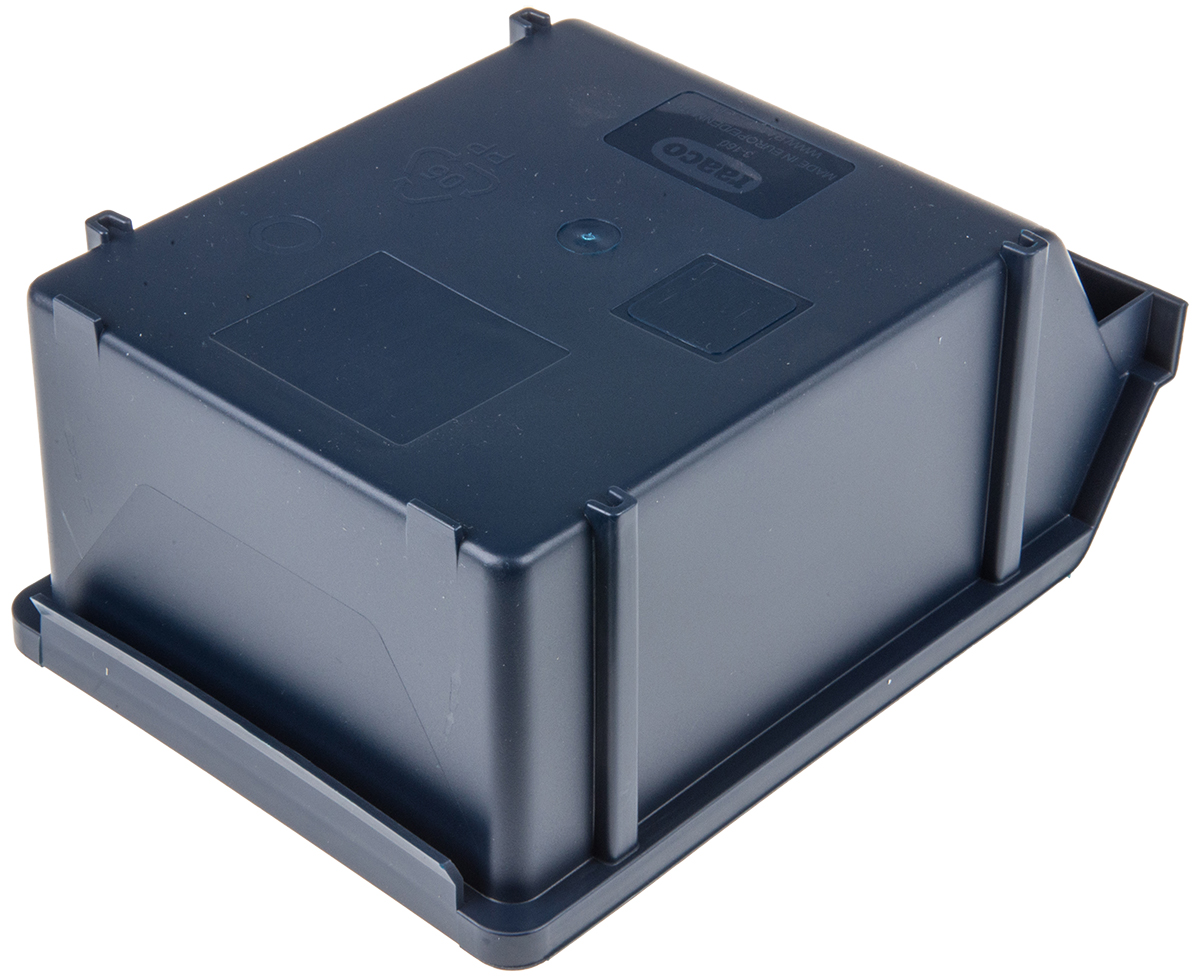 138826 Raaco Polypropylene Storage Bin, 170 mm x 125 mm x 75 mm, Blue