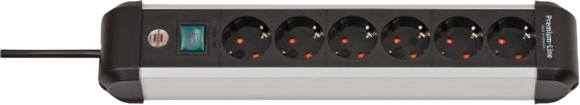 Hugo Brennenstuhl 3 m 6 Socket Protective Contact Extension Lead, 230V, IP20
