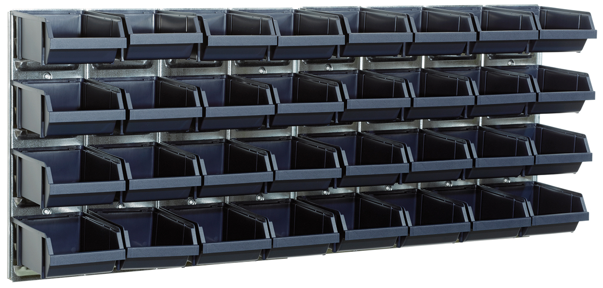 Raaco Polypropylene Storage Bin, 184 mm x 1040 mm x 440 mm, Galvanised