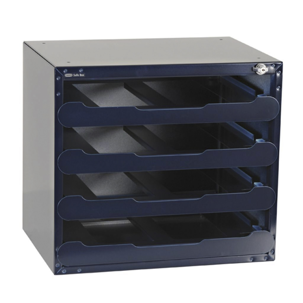Raaco 4 Cell Blue Polycarbonate, Polypropylene, Steel Compartment Box, 403 mm x 451mm x 330 mm