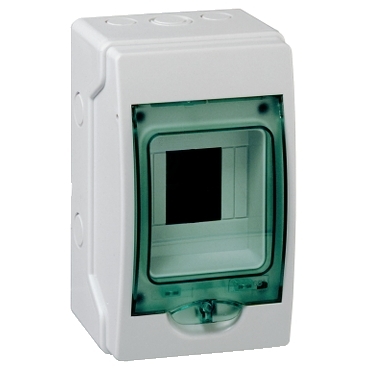 Schneider Electric Mureva Light Grey Smooth Polymer Electrical Enclosure, IEC, IP65, Surface Mount Mount, 1 Gangs 200 mm