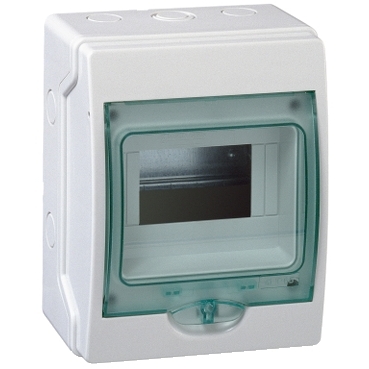 Schneider Electric Mureva Light Grey Smooth Polymer Electrical Enclosure, IEC, IP65, Surface Mount Mount, 1 Gangs 200 mm