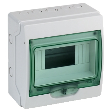 Schneider Electric Mureva Light Grey Smooth Polymer Electrical Enclosure, IEC, IP65, Surface Mount, 1 Gangs 200 mm 195mm