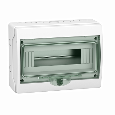 Schneider Electric Mureva Light Grey Smooth Polymer Electrical Enclosure, IEC, IP65, Surface Mount Mount, 1 Gangs 200 mm