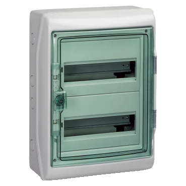 Schneider Electric Mureva Light Grey Smooth Polymer Electrical Enclosure, IEC, IP65, Surface Mount Mount, 1 Gangs 460 mm