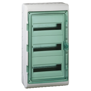 Schneider Electric Mureva Light Grey Smooth Polymer Electrical Enclosure, IEC, IP65, Surface Mount Mount, 1 Gangs 610 mm