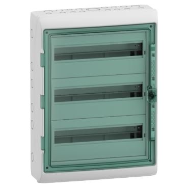 Schneider Electric Mureva Light Grey Smooth Polymer Electrical Enclosure, IEC, IP65, Surface Mount Mount, 1 Gangs 610 mm