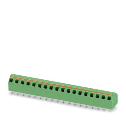 Phoenix Contact SPTA Series PCB Terminal Block, 18-Contact, 5.08mm Pitch, Wave Soldering, 1-Row, Push In Spring