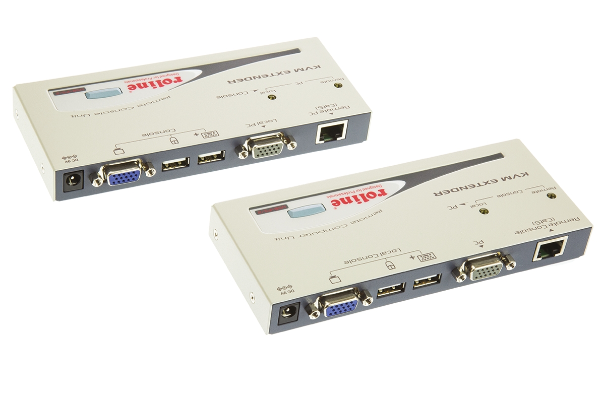 14013249 Roline 1 USB Extender Pair VGA over Catx KVM Extender 150 m