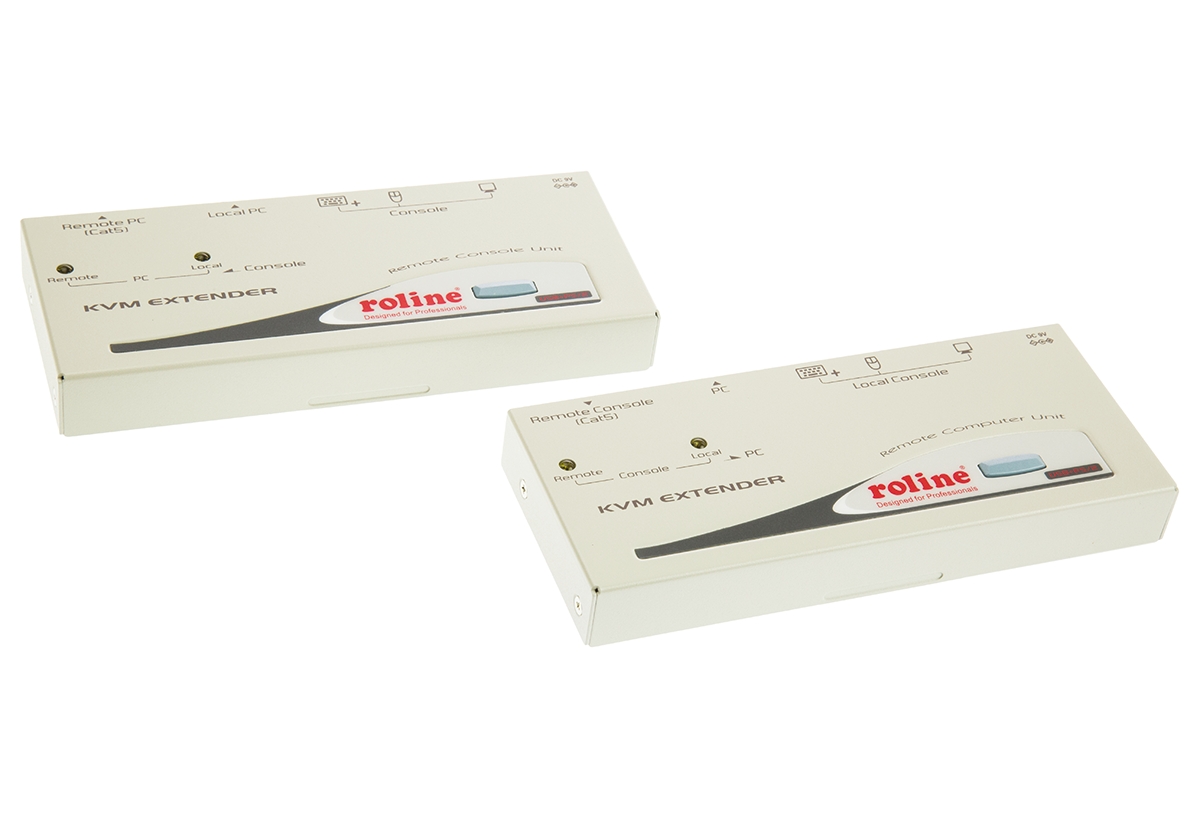 14013249 Roline 1 USB Extender Pair VGA over Catx KVM Extender 150 m