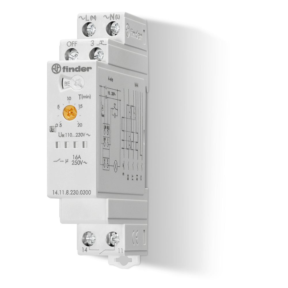 Finder Digital 14 Staircase Timer, 1-Channel 230 V ac