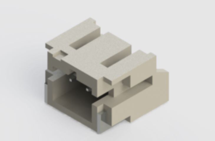 EDAC 140 Series Right Angle Surface PCB Header, 2 Contact(s), 2 mm Pitch, 1 Row, Shrouded