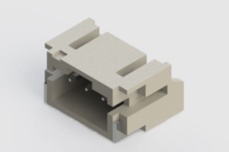 EDAC 140 Series Right Angle Surface PCB Header, 3 Contact(s), 2 mm Pitch, 1 Row, Shrouded