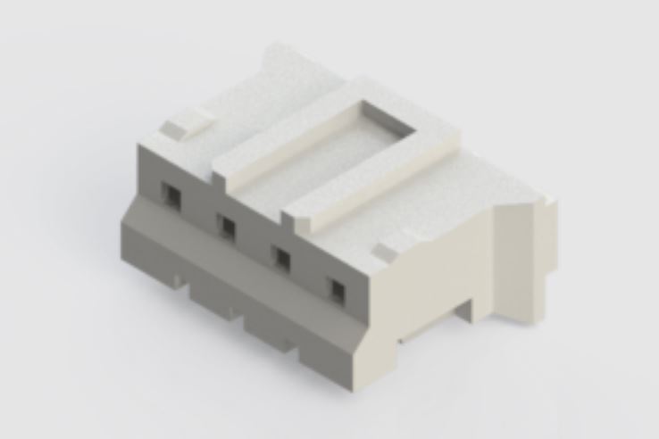 EDAC Female Crimp Connector Housing,  2 mm Pitch,  4 Way,  1 Row Top Entry