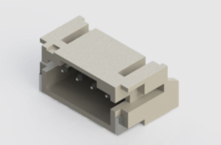 EDAC 140 Series Right Angle Surface PCB Header, 4 Contact(s), 2 mm Pitch, 1 Row, Shrouded