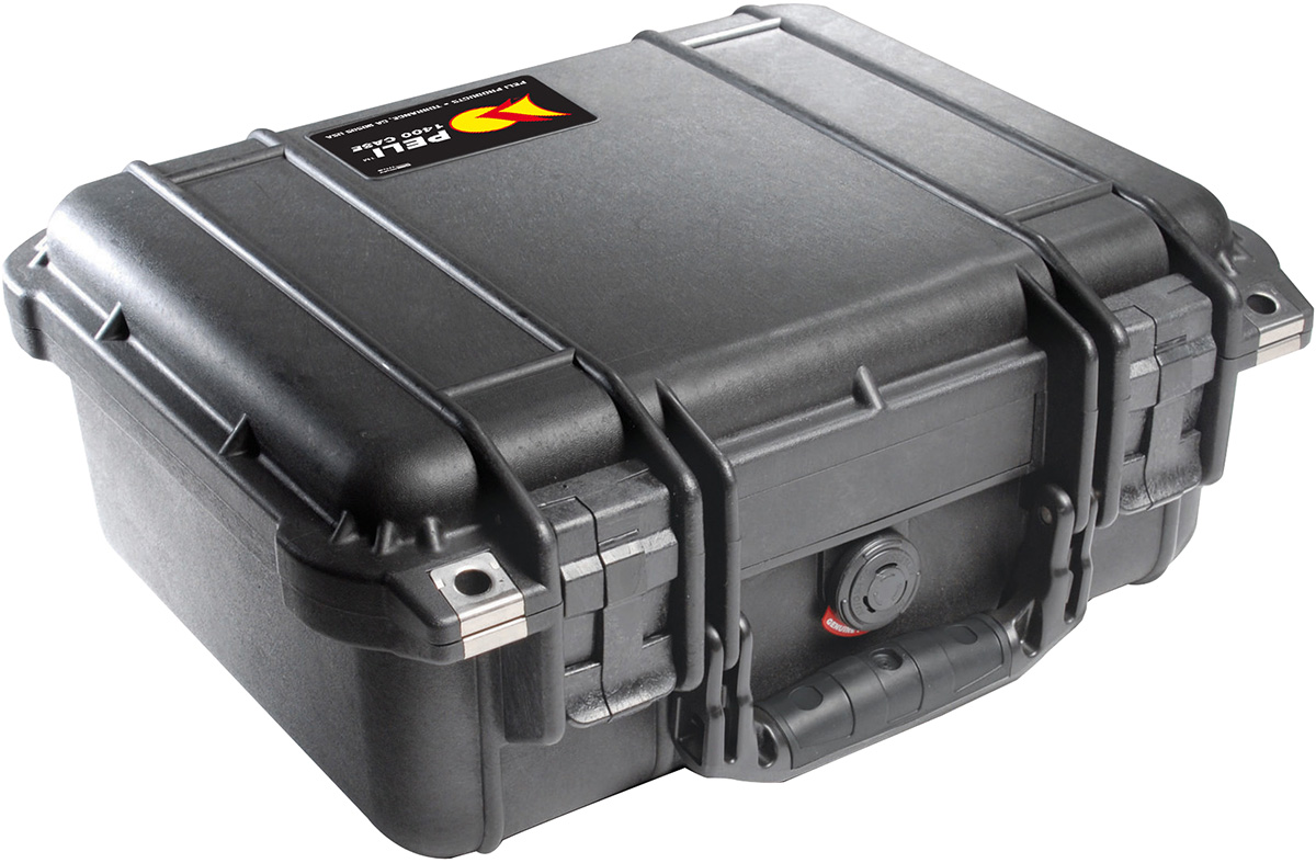Peli 1400 Plastic Waterproof Watertight Transit Case, 339 mm 295 mm 152 mm