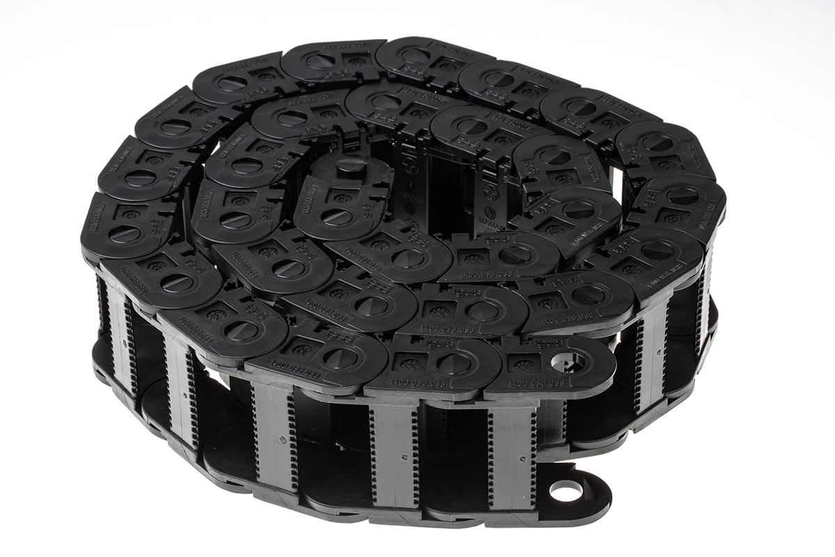 Igus e-chain Black, W51.5mm x D28 mm, L1 m, 38 mm Min. Bend Radius, Igumid G