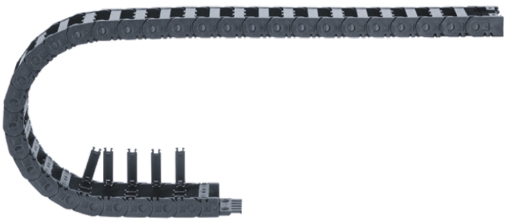 Igus e-chain Black, W51.5mm x D28 mm, L1 m, 75 mm Min. Bend Radius, Igumid G