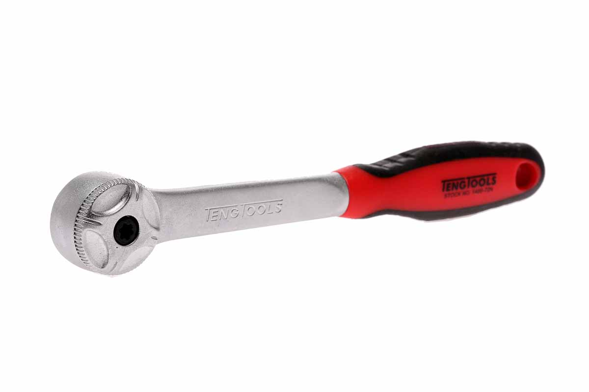 1400-72n Teng Tools 1/4 in Ratchet with Ratchet Handle, 26mm Overall