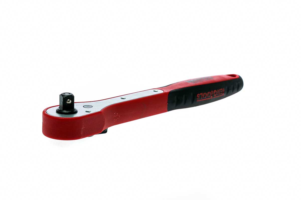 1400frp Teng Tools 1/4 in Ratchet with Ratchet Handle, 26mm Overall