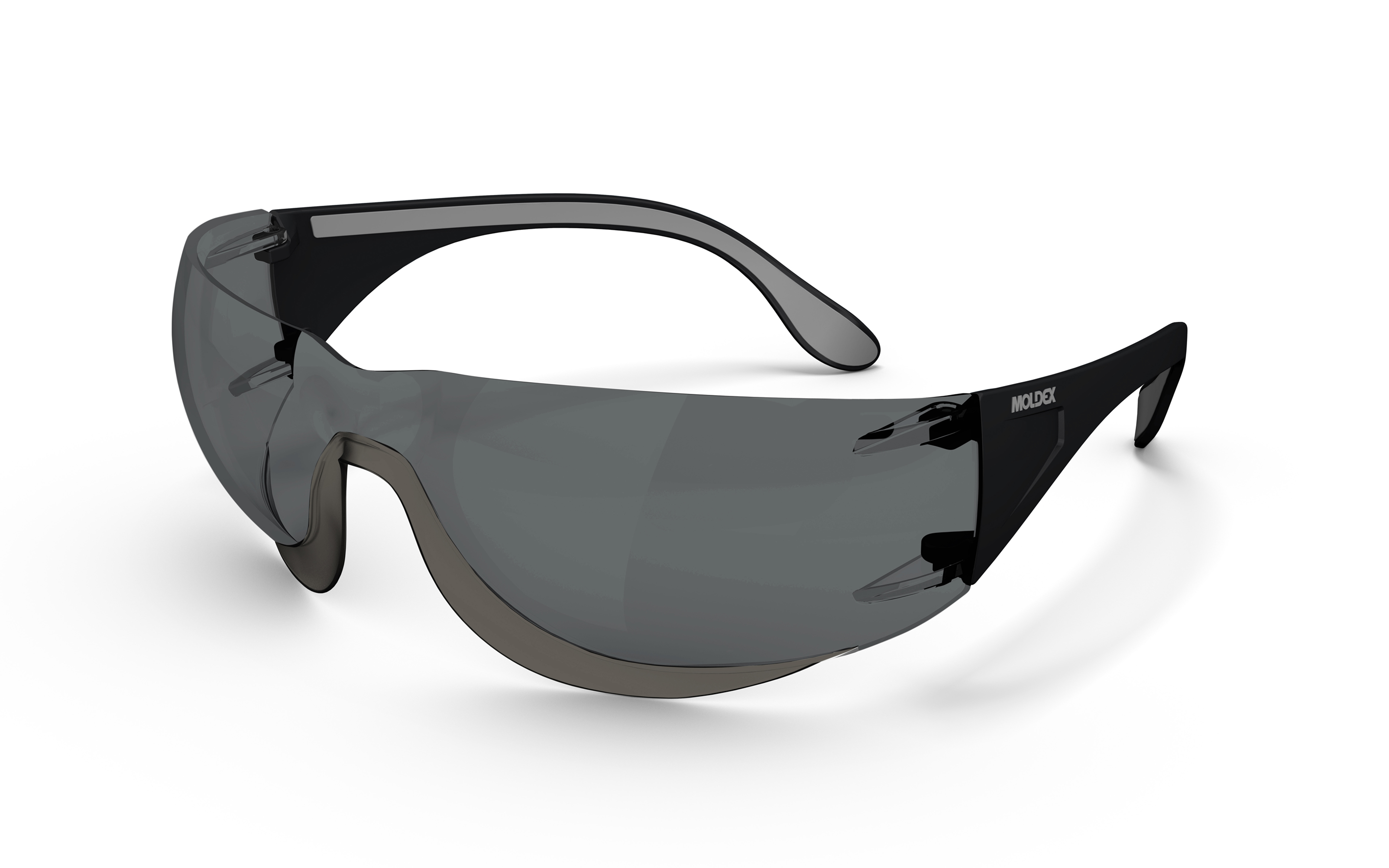 Moldex ADAPT Safety Glasses, Impact Resistant, UV Resistant, Black, Black, Grey Polycarbonate Lens, Nylon, Thermoplastic