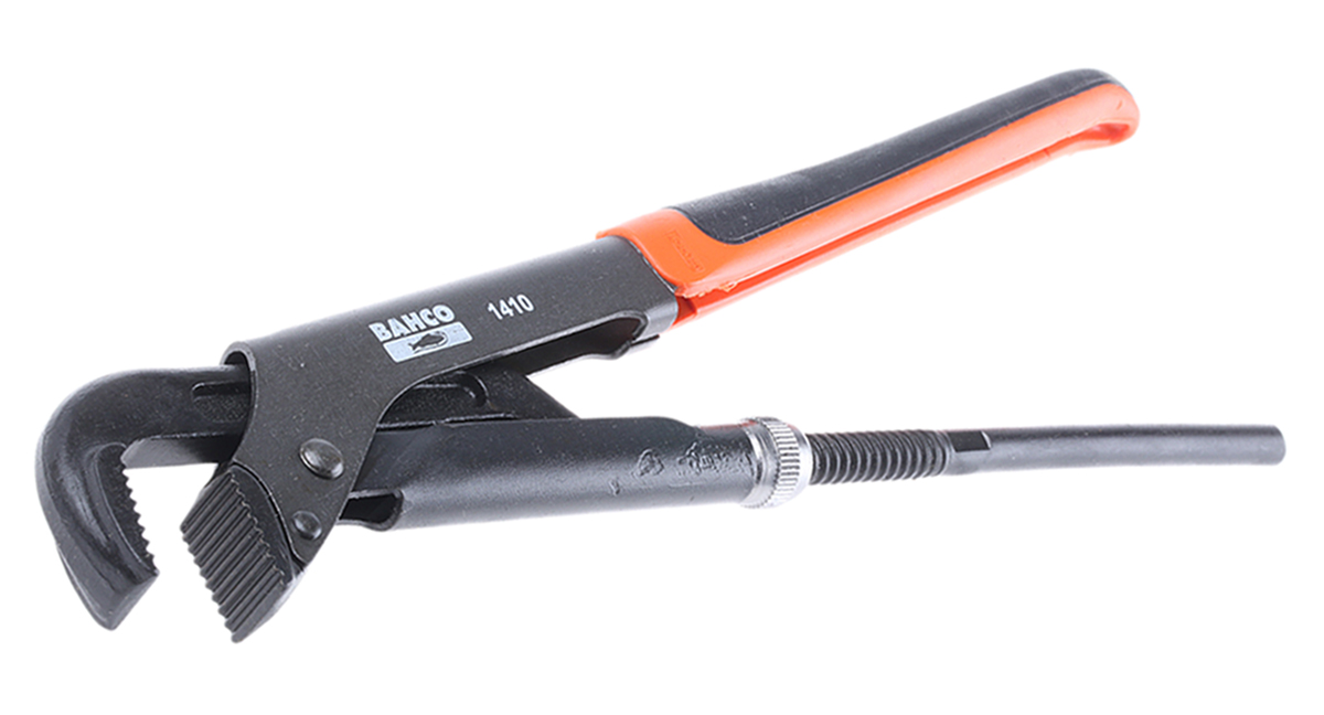 Bahco Pipe Wrench, 320 mm Overall, 1 in Jaw Capacity, Plastic Handle Non-Sparking