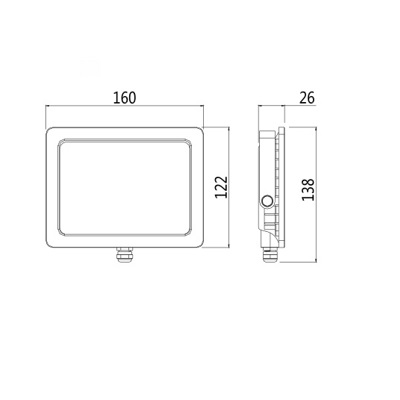 141539 Bailey Electric & Electronics bv Slim Floodlight, IP65, 2300 lm