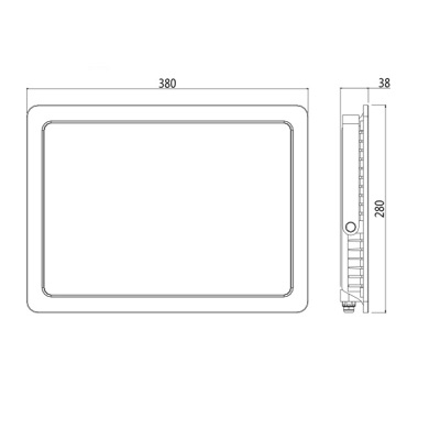 141542 Bailey Electric & Electronics bv Slim Floodlight, IP65, 8200 lm