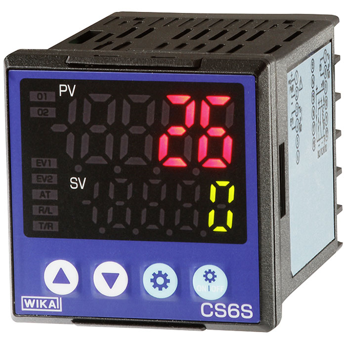 WIKA CS6S Panel Mount PID Temperature Controller 2 Input, 4 Output Relay 240V ac PID Controller