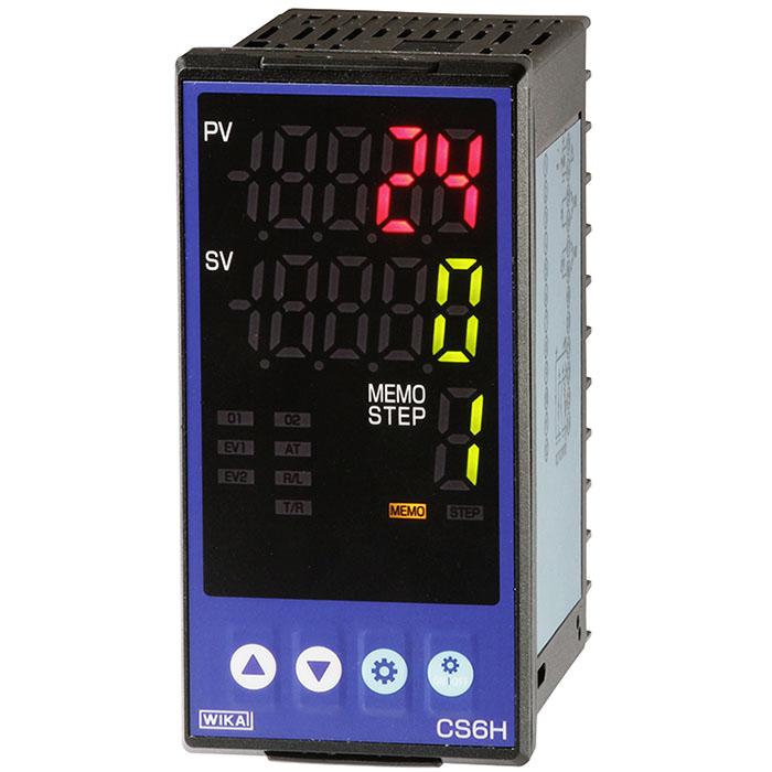 14174707 WIKA CS6H Panel Mount PID Temperature Controller 2 Input, 4 Output Relay 240V ac PID Controller