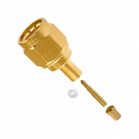 Cinch 142 Series Cable Male SMA, 50 Ω, Straight Body Crimp