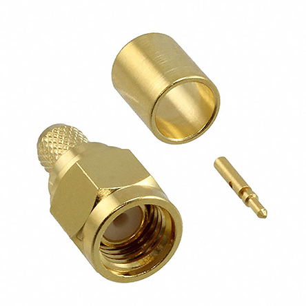 Cinch 142 Series Cable Male SMA, 50 Ω, Straight Body Crimp