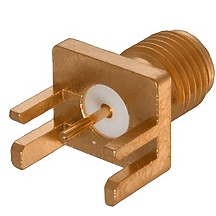 Cinch 142 Series Edge Female SMA, 50 Ω, Straight Body Solder