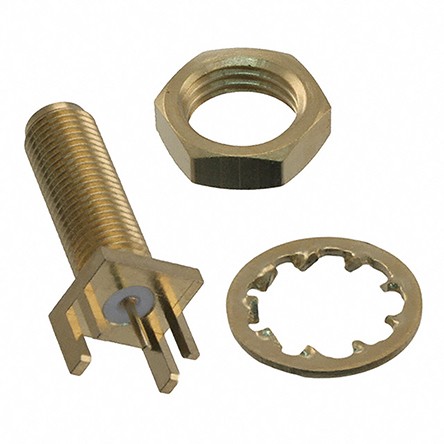 Cinch 142 Series Edge Female SMA, 50 Ω, Straight Body Solder