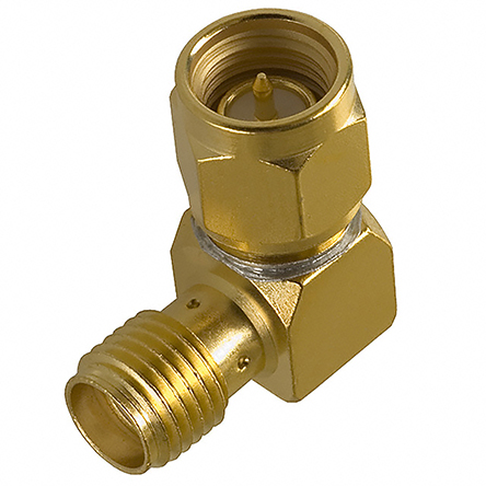 Cinch 142 Series Cable Male/Female SMA, 50 Ω, Right Angle Body Crimp